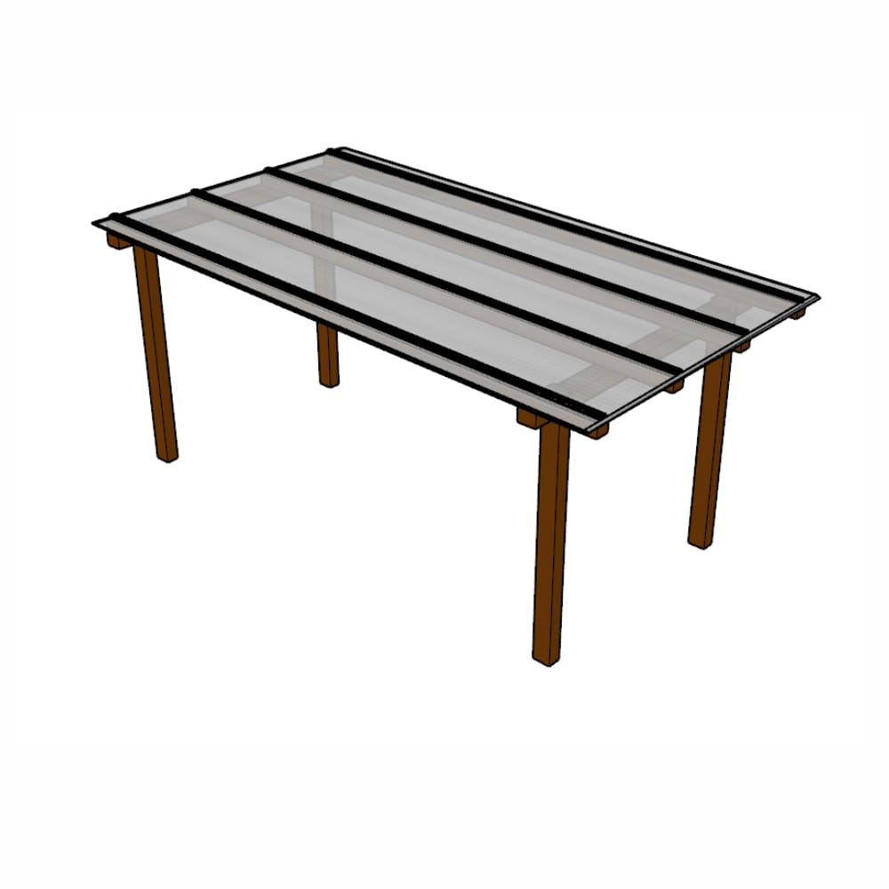 Kit Policarbonato Branco Refletivo 6mm 2,00m x 6,00m - Perfis Naturais