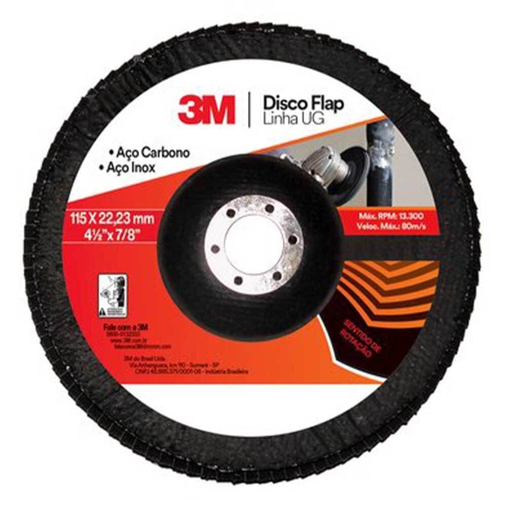 Disco de Flap 3M - Grão 40 - 15cm x 2,2cm (kit 6 uni)