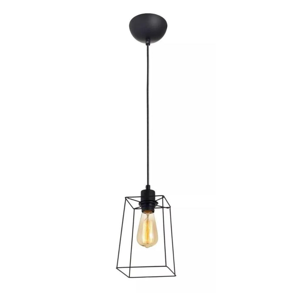 Pendente Avant Aldebaran Aço 1xE-27 Preto Fosco