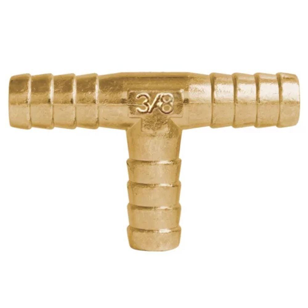 Emenda em Tê de Metal p/ Mangueiras (3/8X3/8X3/8pol.) GARDEN