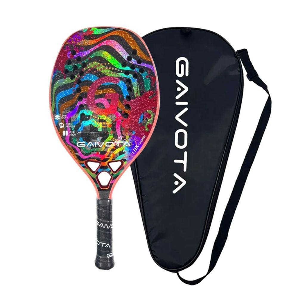 Raquete Beach Tennis Gaivota Fibra de Carbono 18K - Rosa