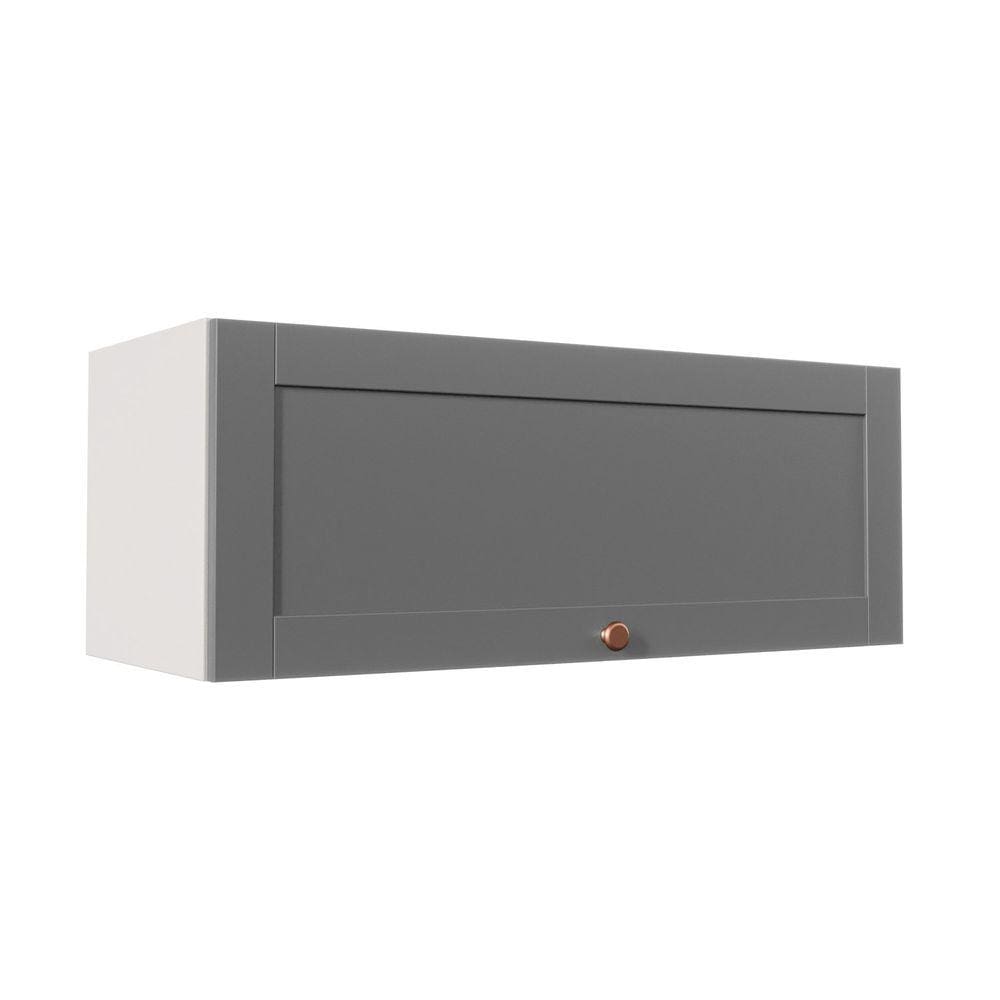 Armário Aéreo Porta Basculante 90cm Arizona CabeCasa MadeiraMadeira Branco/Cinza Claro