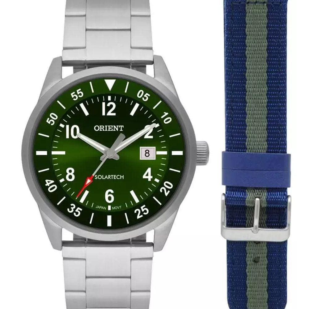 Relógio Orient Masculino Solar + Pulseira Mbss1453 E2sx