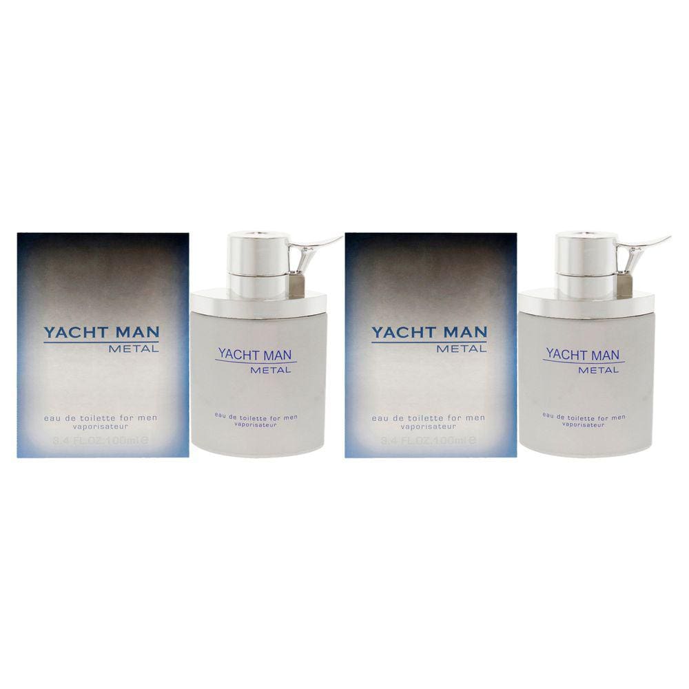 Yacht Man Metal by Myrurgia para homens — Spray EDT de 3,4 o