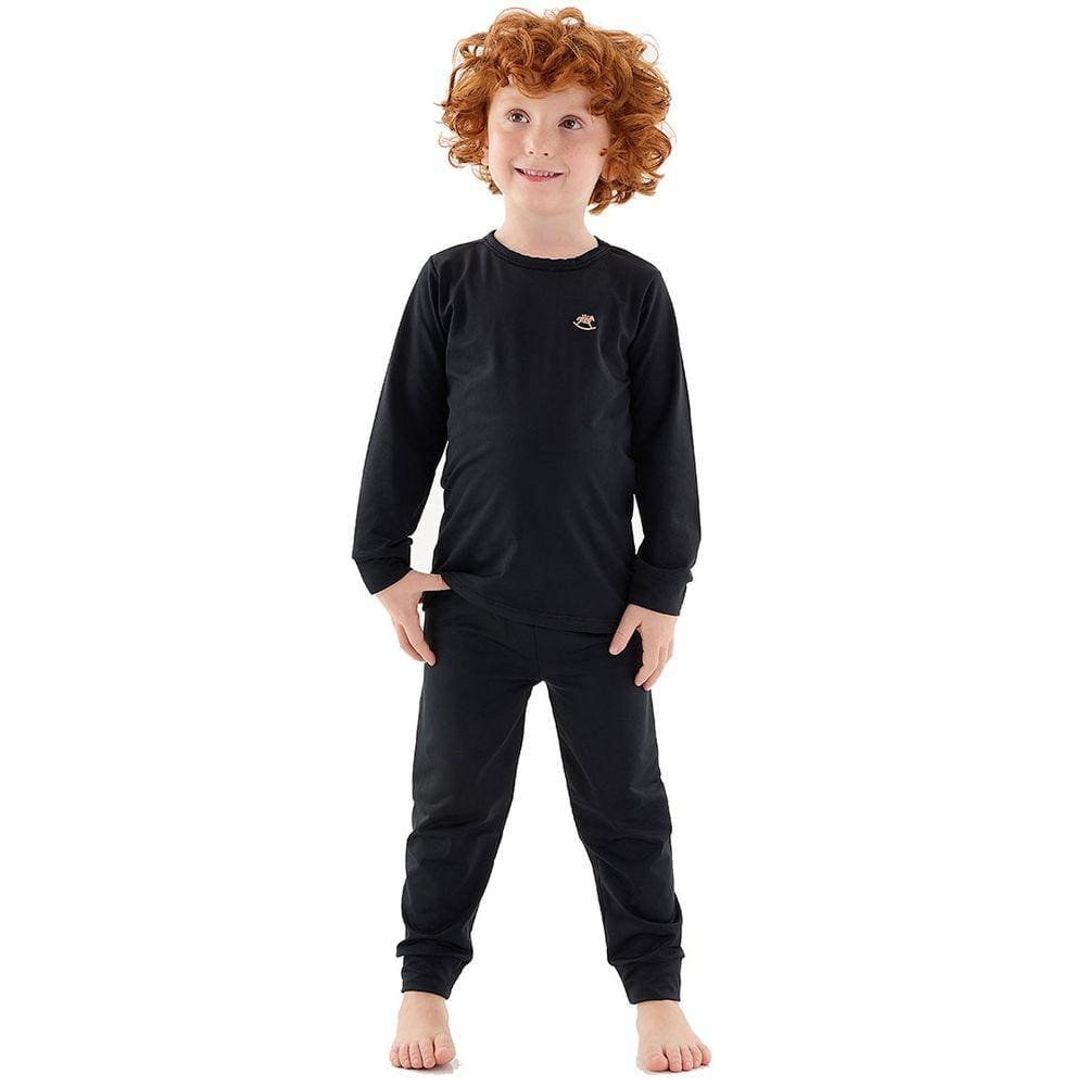 Pijama Térmico Infantil Energy Thermo Dry Preto Pati Nicki Up Baby