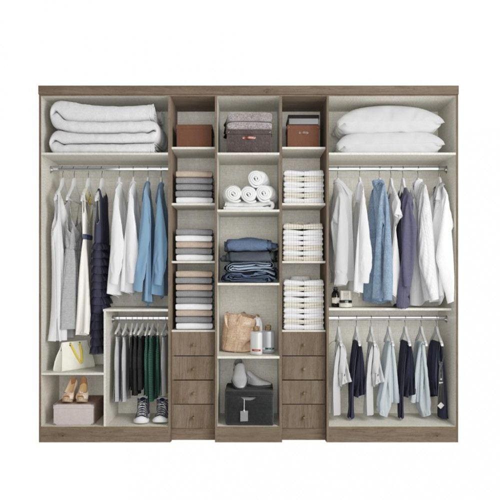 Guarda Roupa Casal 7 Portas 8 Gavetas Absolut | Extra