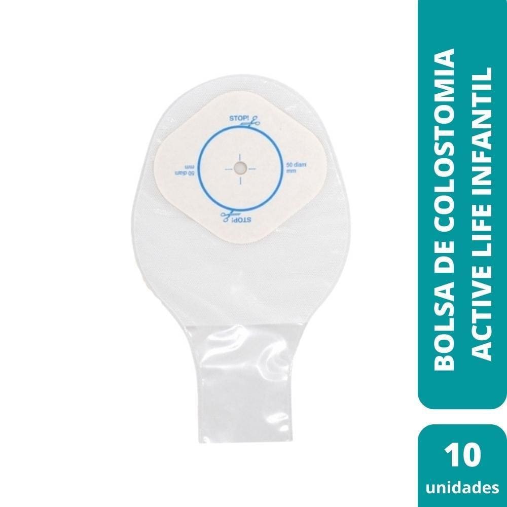 Bolsa Colostomia Active Life Infantil Transp 8-50 Mm Caixa
