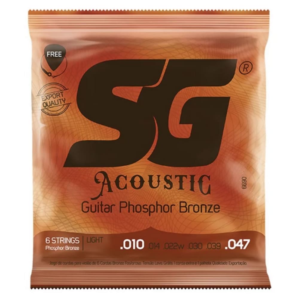 Encordoamento 010 Aço Bronze 85/15 para Violão - SG