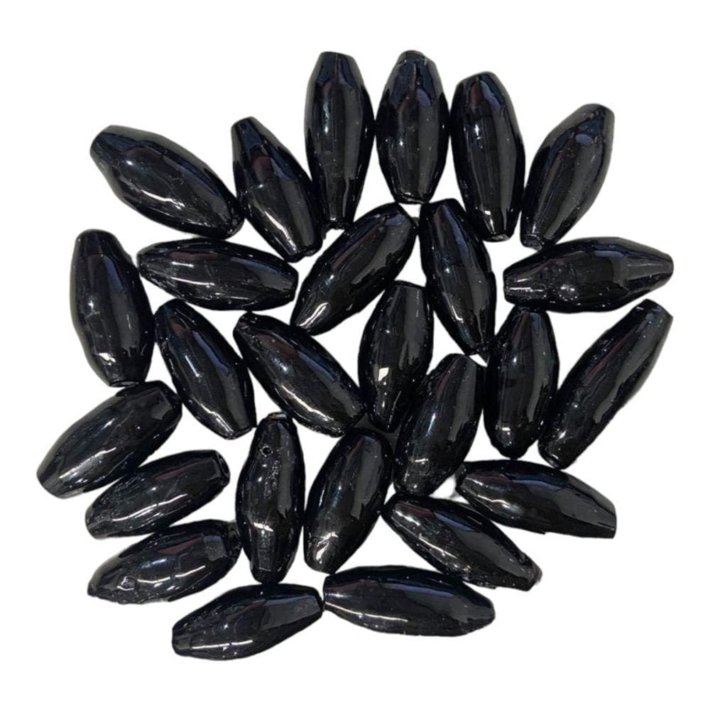Kit 7 Firmas Azeitona 35x15mm Preto Murano Guias