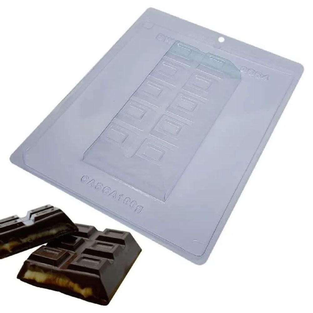 2 Formas Especial Barra de chocolate tradicional 300g c/ silicone 3 partes pascoa bwb 9664