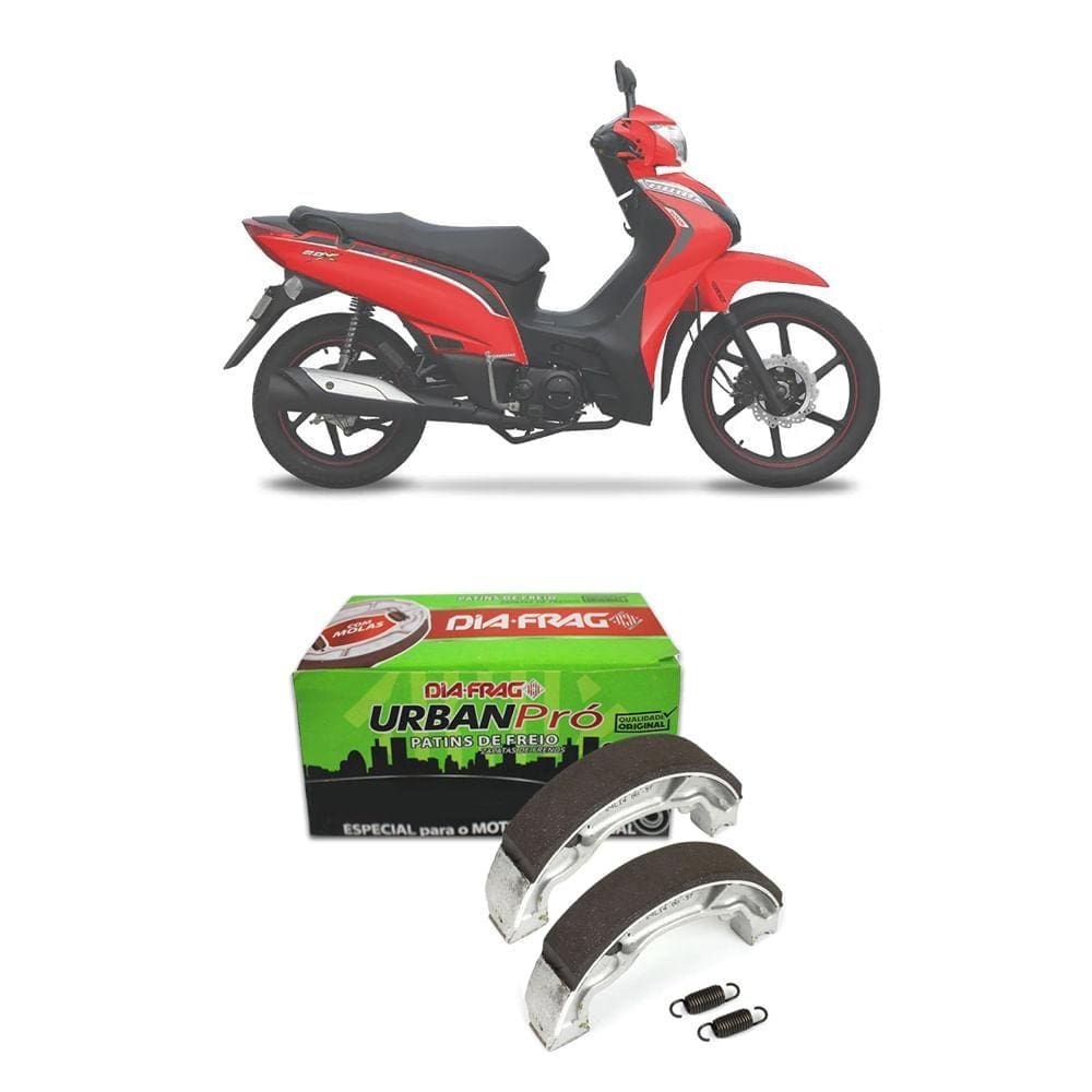 Patim Lona Freio Dia-Frag Shineray Jet 50 2013-2020 C/ Mola