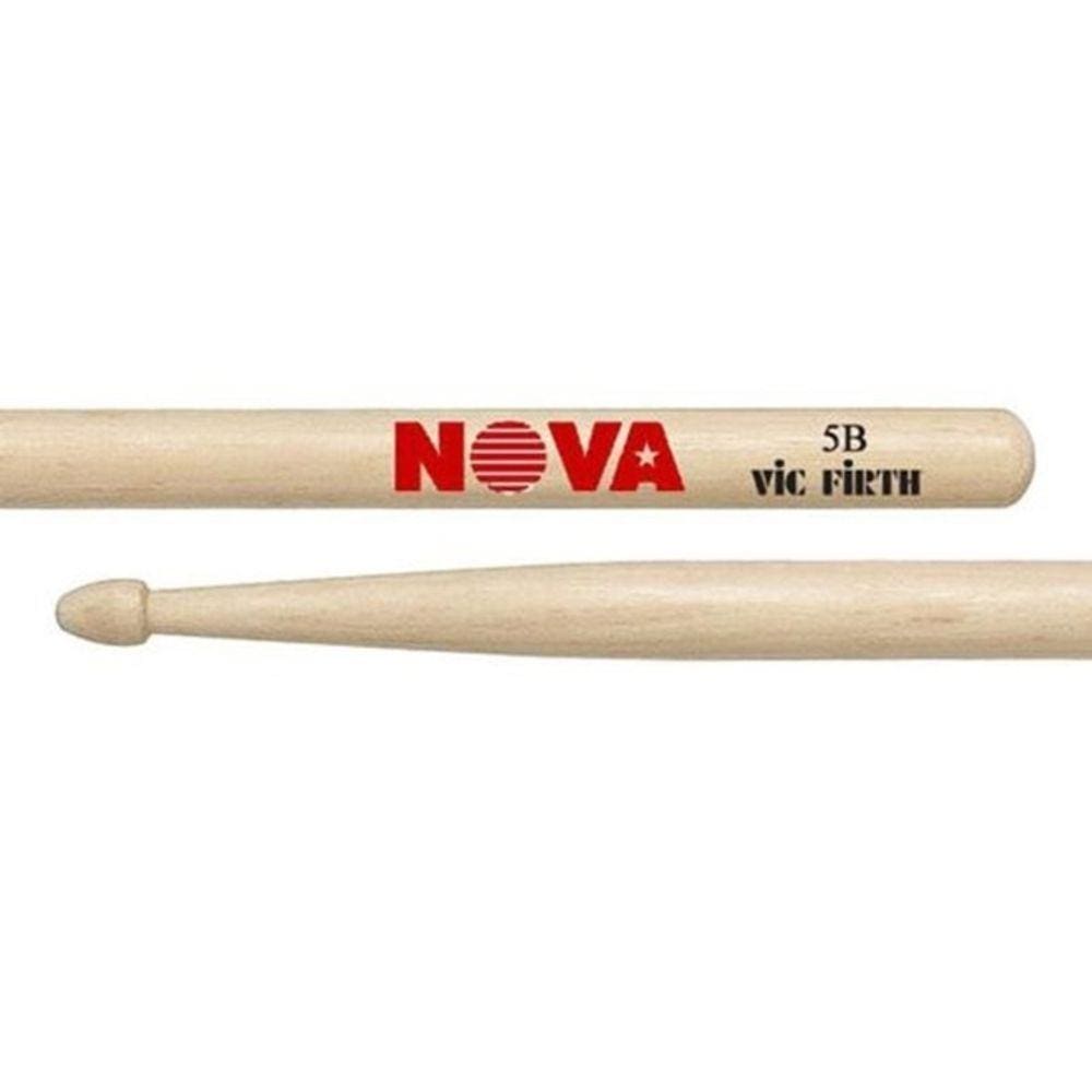 Par de Baquetas NOVA by VIC FIRTH - 5B Ponta de Madeira