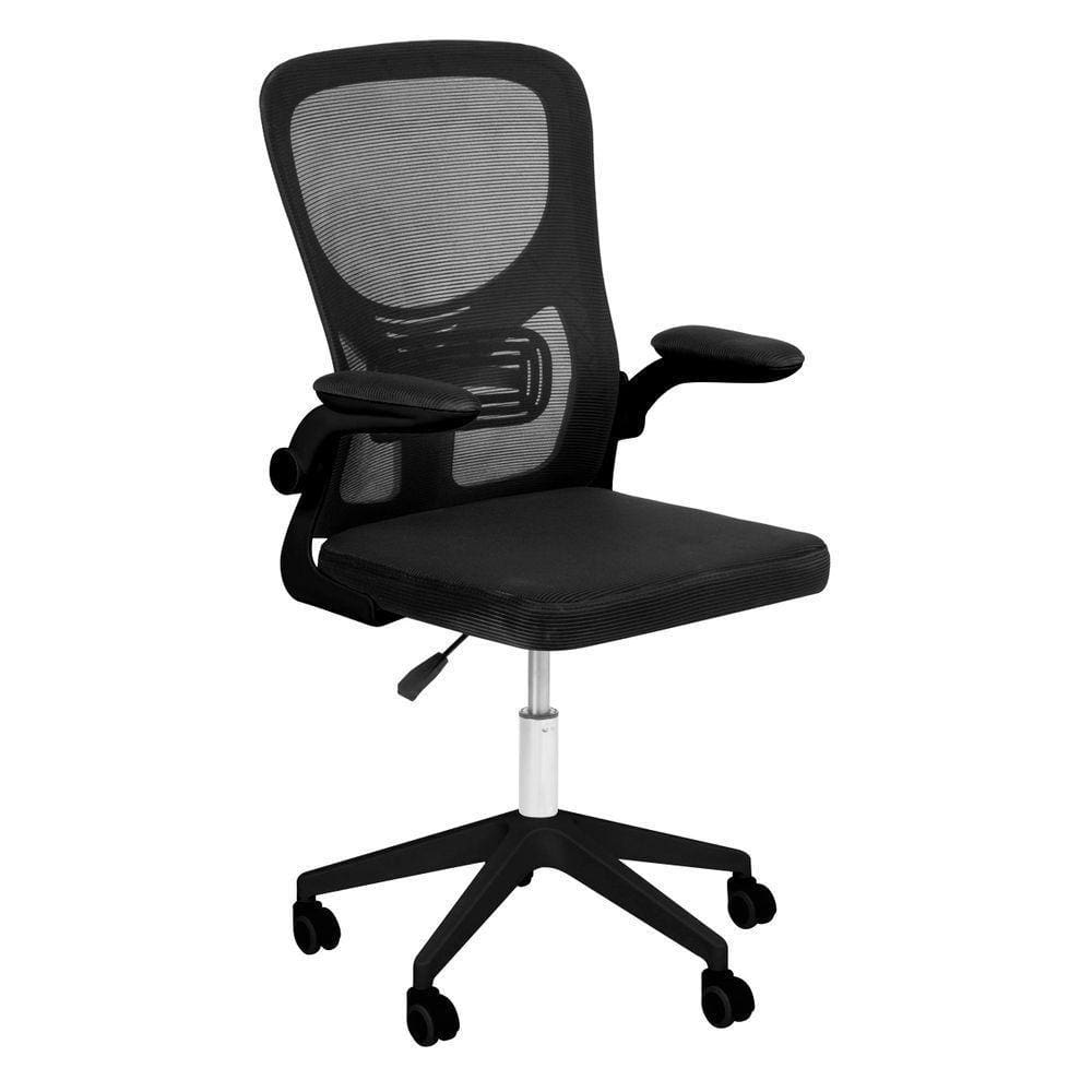 Cadeira Escritório Rodizio Office Base Preta Bytes Preto