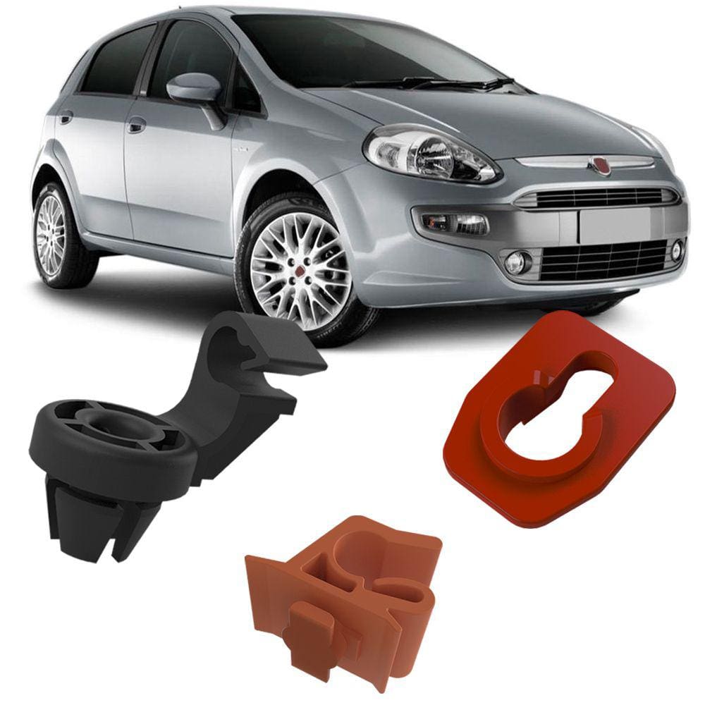 Kit Fixação Grampos Presilhas Da Haste Vareta Capô Punto 2013 2014 2015 2016 2017