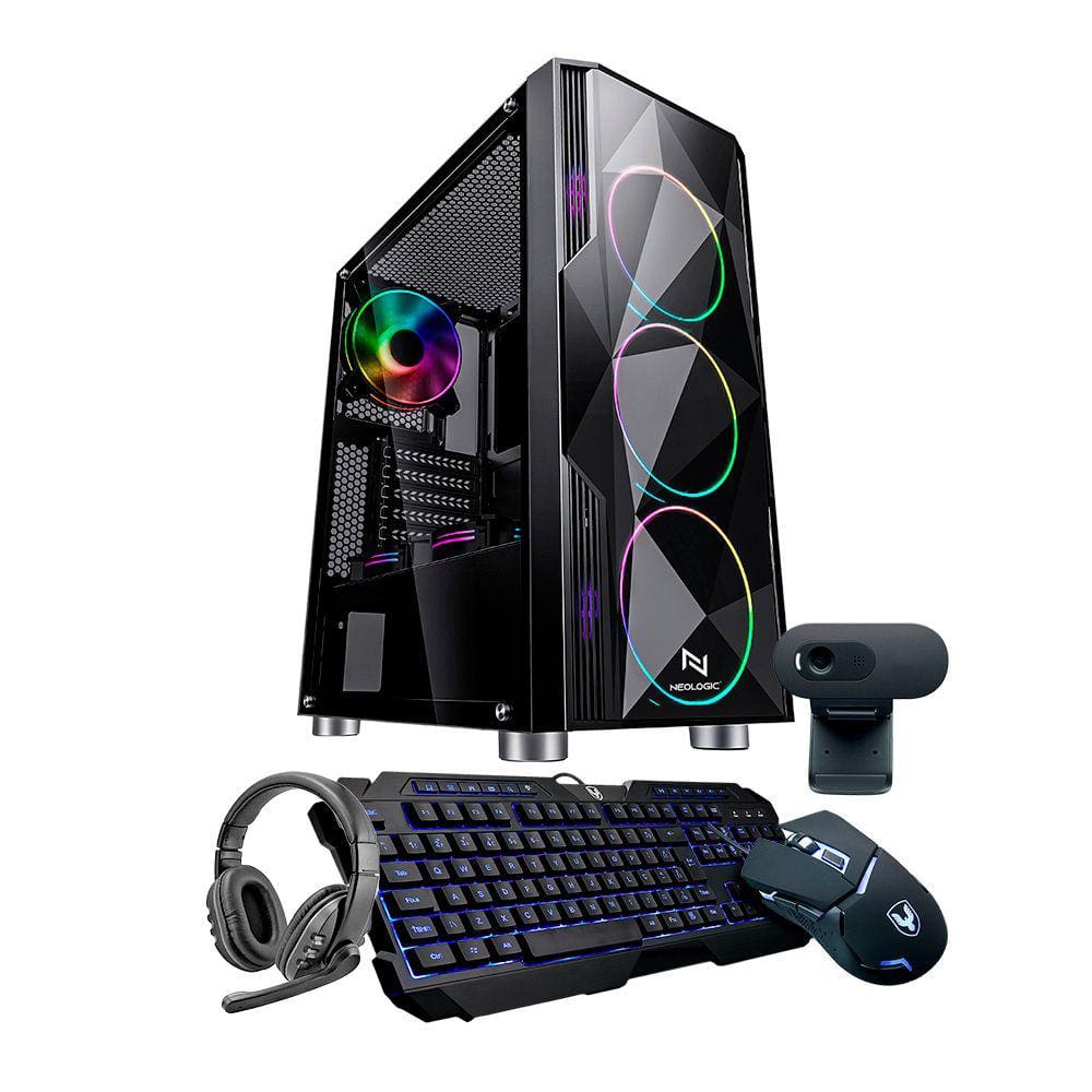 Kit - Pc Gamer Intel I5 10400F 16Gb (Rtx 3060 12Gb) Ssd 240Gb + Hd 1Tb 600W 80 Plus Neologic Streamer - Nli84586