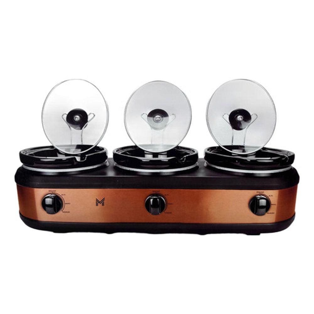Triplo Rechaud Buffet Elétrico Slow Cooker 3 Panelas - 127v