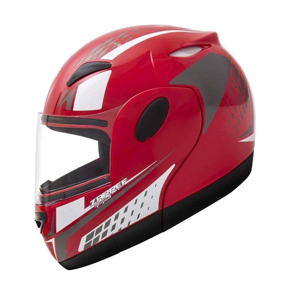 Capacete Taurus Zarref escamoteavel Grafic Vermelho Tam 60