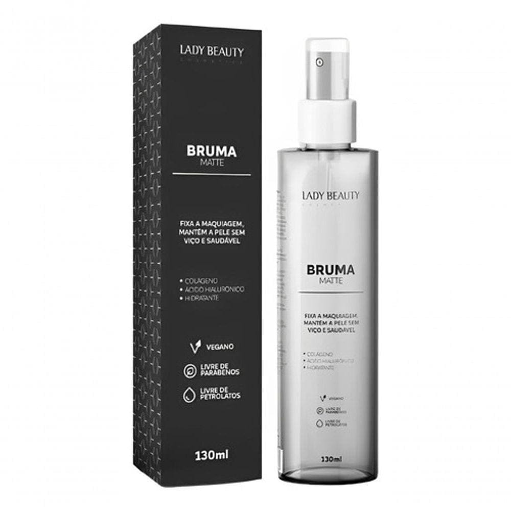 Bruma Fixadora De Maquiagem Matte Vegano Spray Lady Beauty