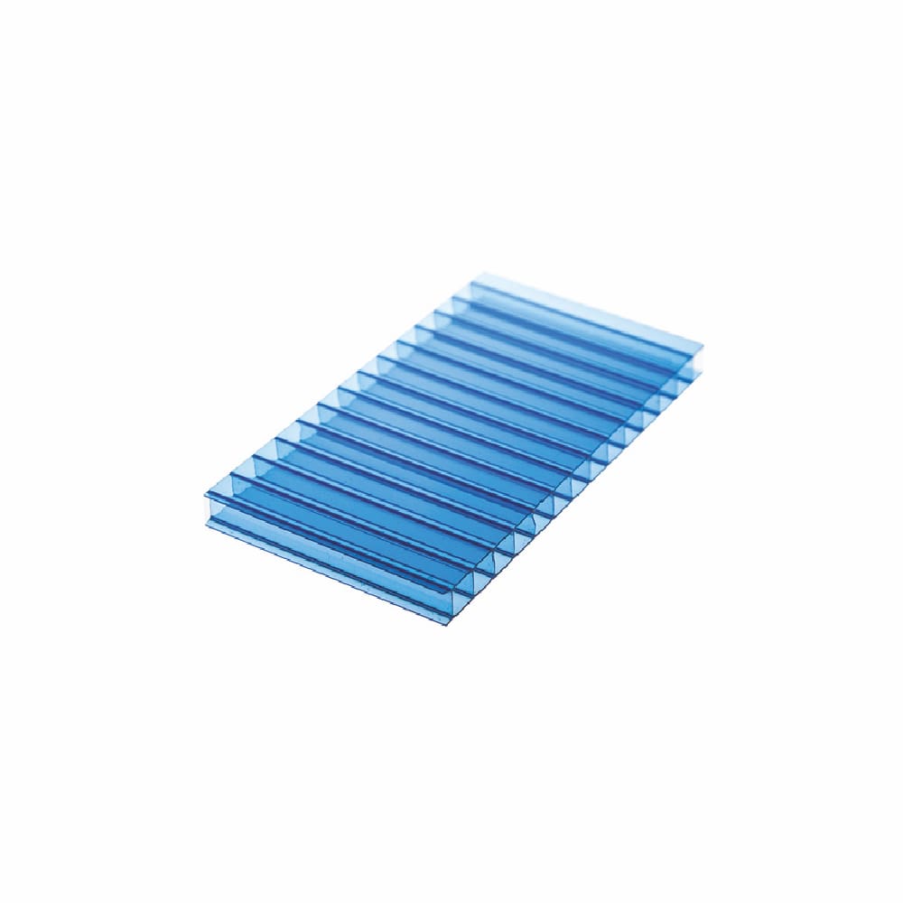 Chapa de Policarbonato Alveolar Azul 4mm - 2,10m x 6,00m - Polygal