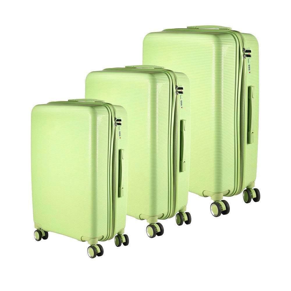 Kit Mala 35Kg + 23Kg + 10Kg Polipropileno Inquebrável Verde