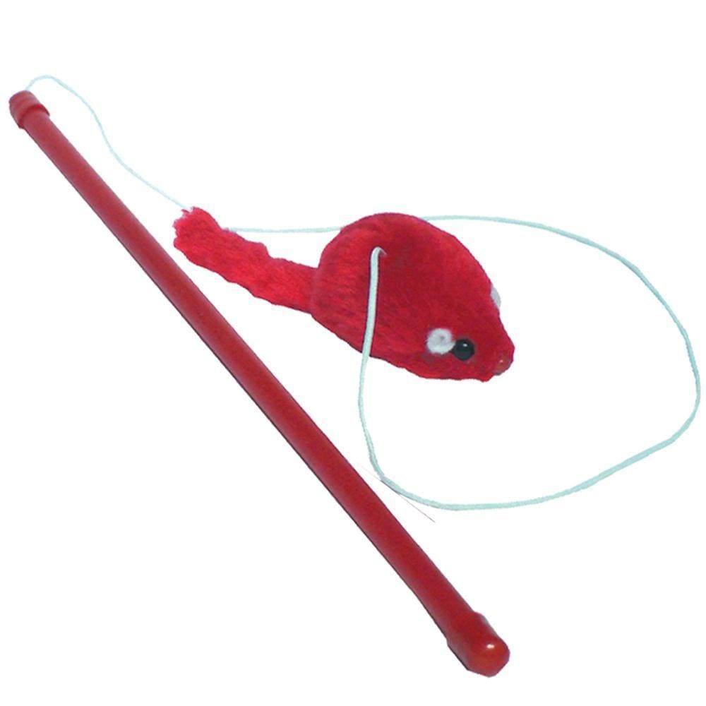 Brinquedo Para Gatos Varinha de Pesca com Ratinho - Pesca Gato Chalesco