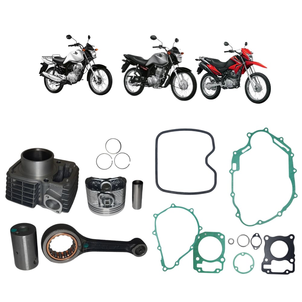 Kit Cilindro Completo+Kit Biela CG Fan 125i 2016 A 2022 Mahle