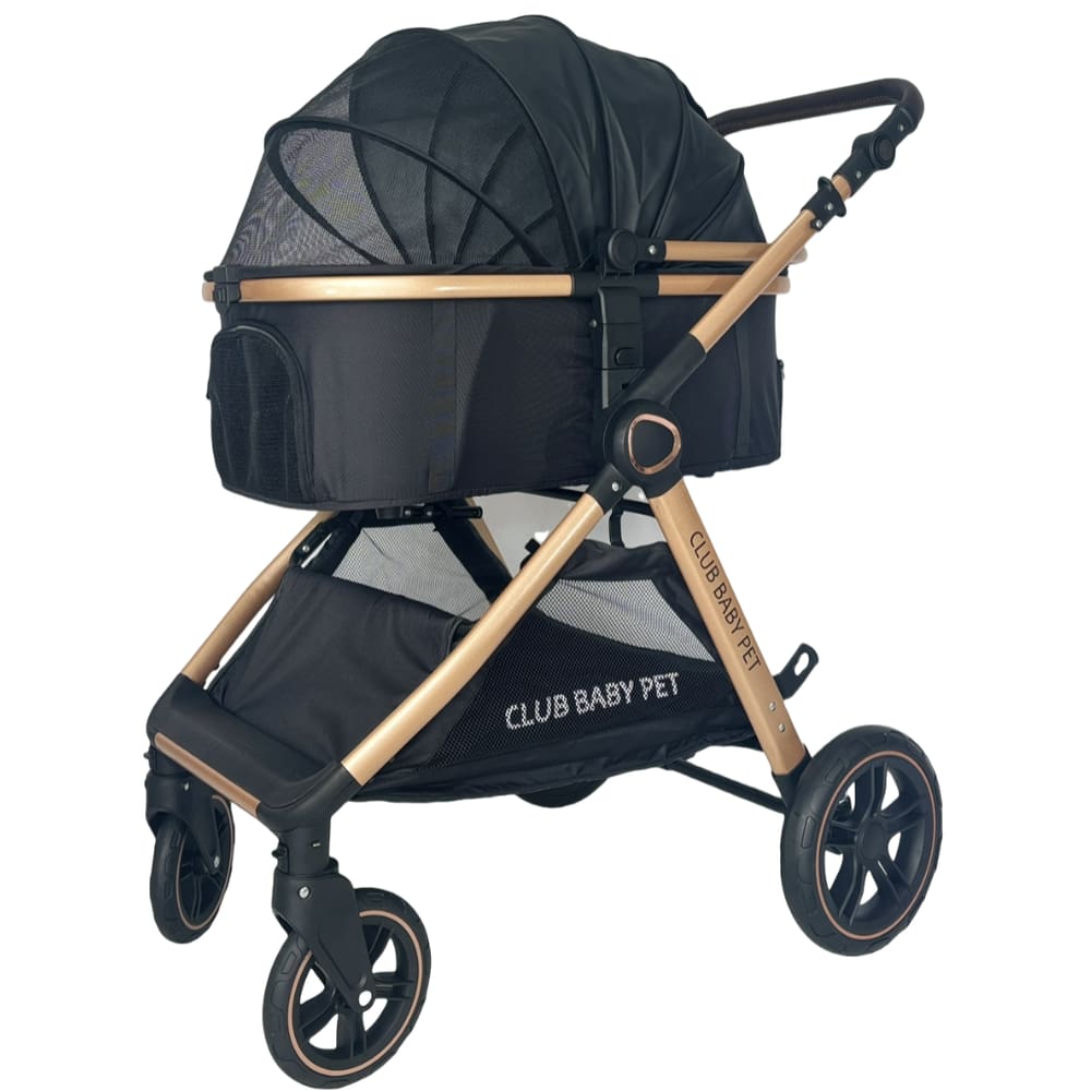 Carrinho Club Baby 3em1 Preto para Passeios de Pets
