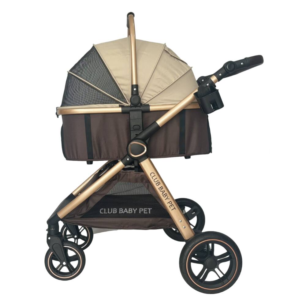 Club Baby Carrinho 3em1 para Passeios Pets Marrom