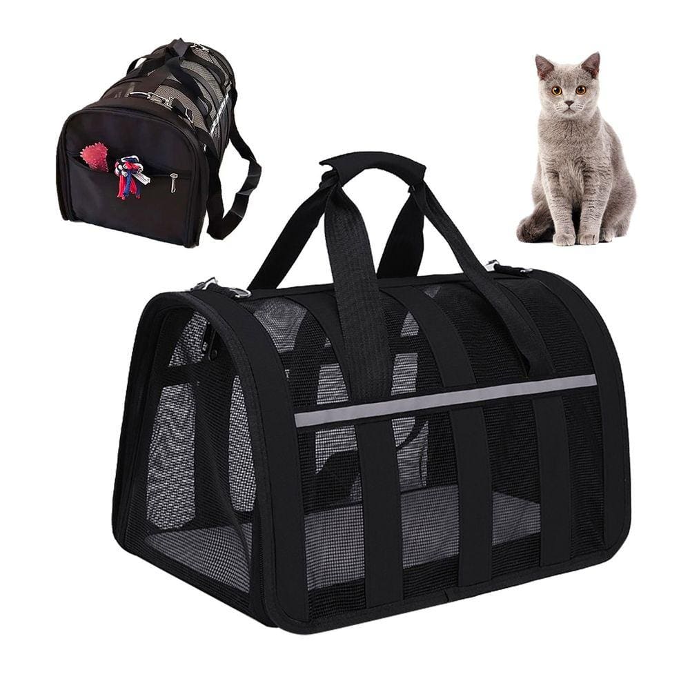 Bolsa Transporte Cao Gato Cachorro Pet Faixa Refletiva Animal de Estimaçao Pequeno Porte Passeio Viagem Lazer