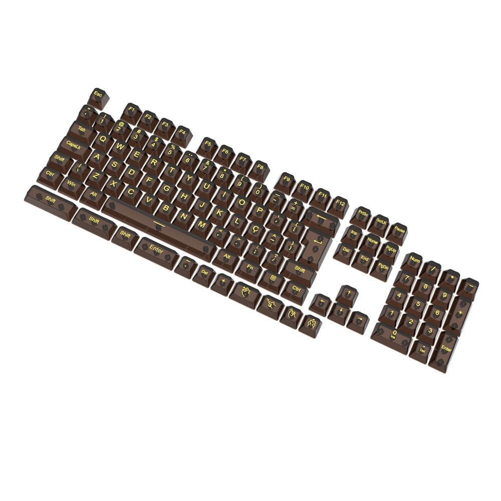 Teclas Para Teclado Mecanico 117 Teclas Crystal Black Redragon Abnt2 A138 Pt