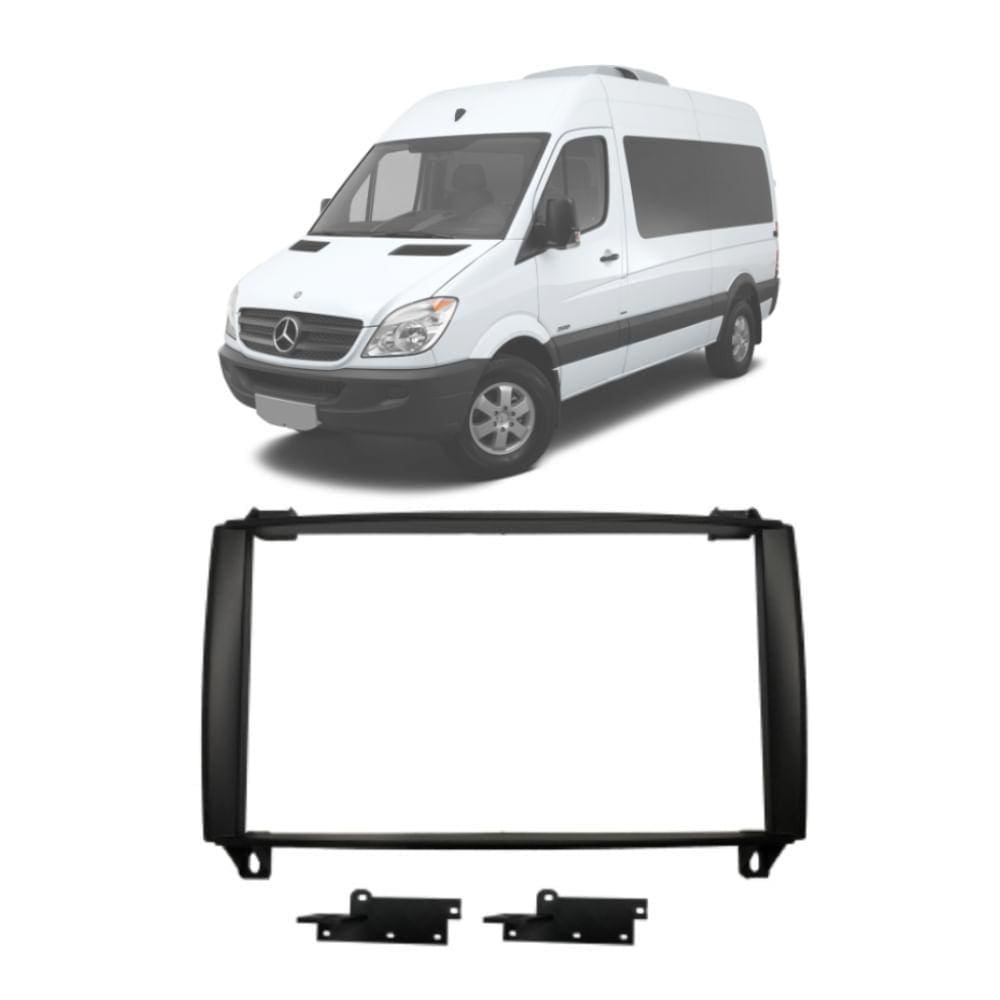 Moldura 8" Fiamon Padrão Pioneer Sprinter 2013 até 2019 Preta