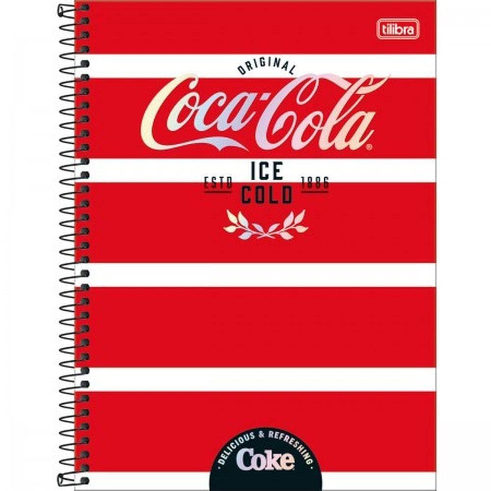 Caderno univ. Coca-Cola 160fls 10M Capa 3 - Tilibra