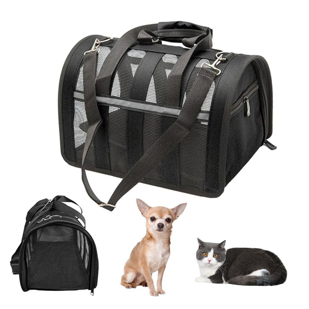 Bolsa Transporte Cachorro Gato Cao Pet Faixa Refletiva Viagem Passeio Confortavel Segurança Lazer