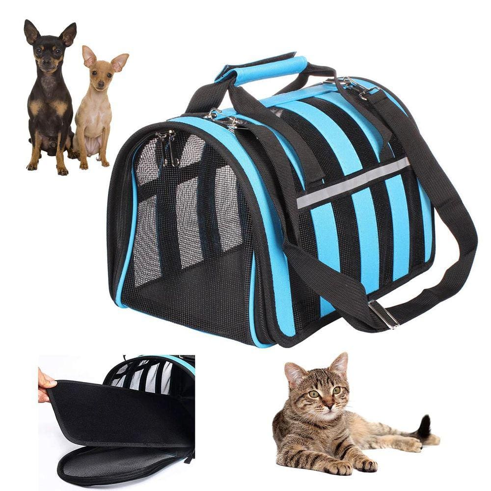 Bolsa Transporte Gato Cachorro Cao Pet Faixa Refletiva Carro Aviao Onibus Confortavel Segurança Viagem Passeio