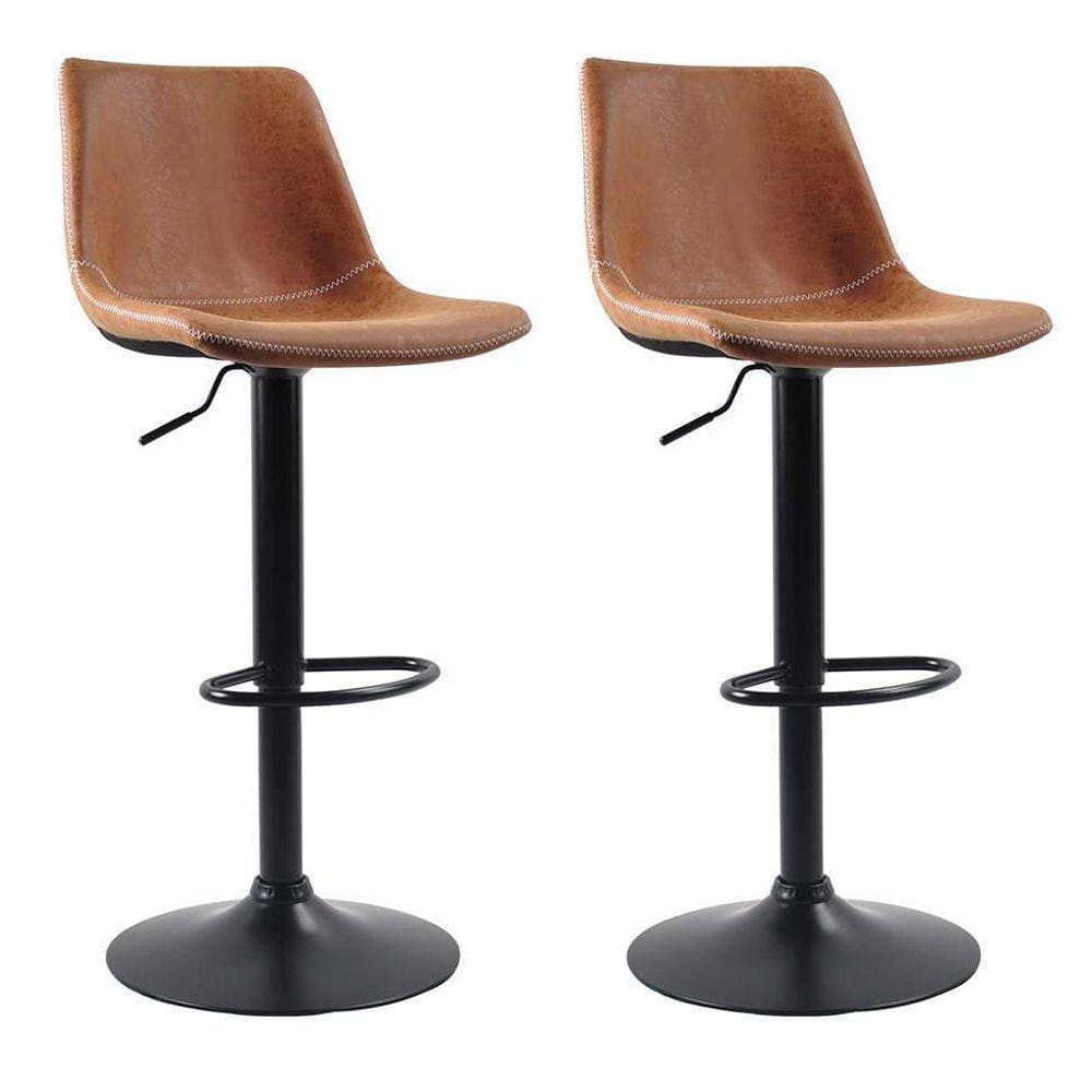 conjunto com 2 banquetas giratórias pearl marrom