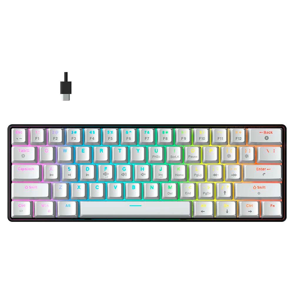 Teclado Force One Atlas 60% Switchs Huano Red Rgb - Fr.Tc.A6.01