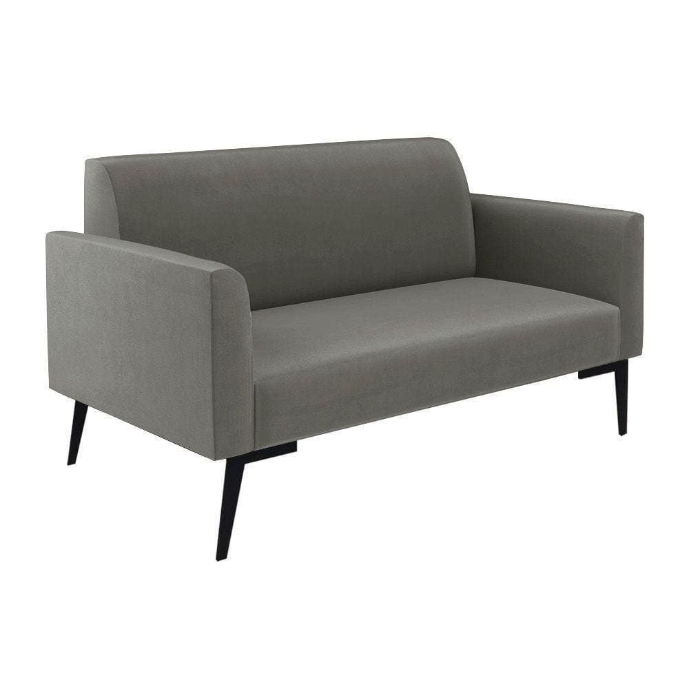 Sofá Namoradeira Pés Villach Marisa Suede D03 - D\\`rossi Cor Grafite