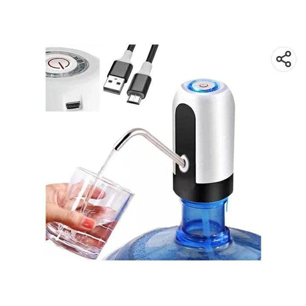 Bomba Elétrica p/ Água de Galão Recarregável USB