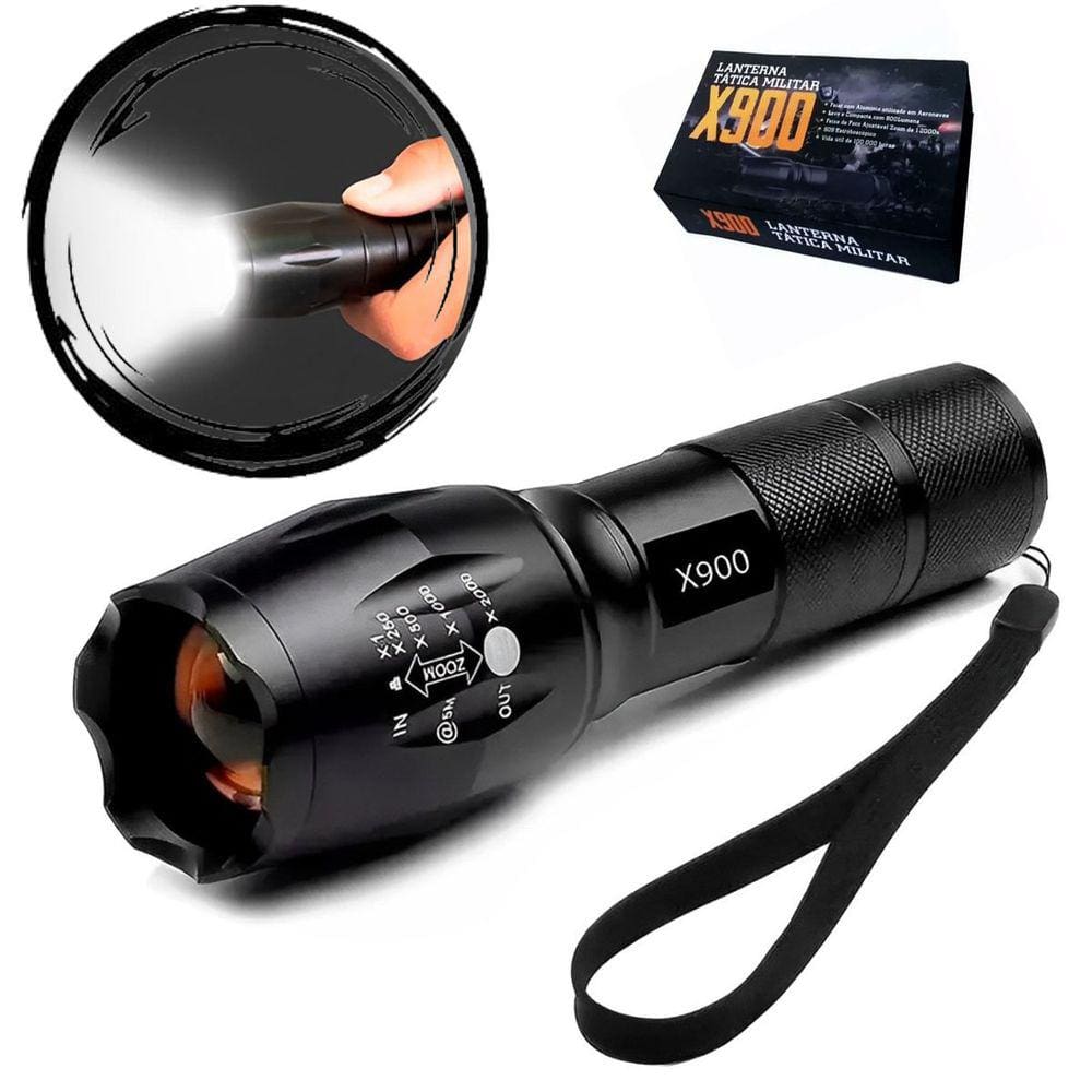Lanterna Profissional Luz Led Alta Luminosidade X900