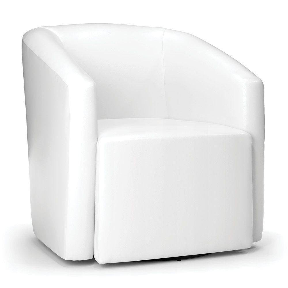 Poltrona Stella Max Corano Branco Base Giratória - D\\`rossi
