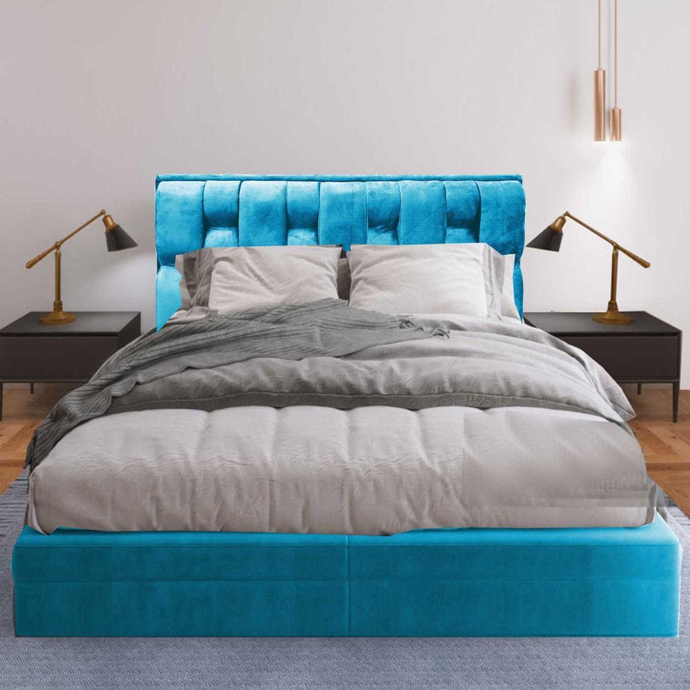 Cabeceira Cherie Suede 160 Turquesa