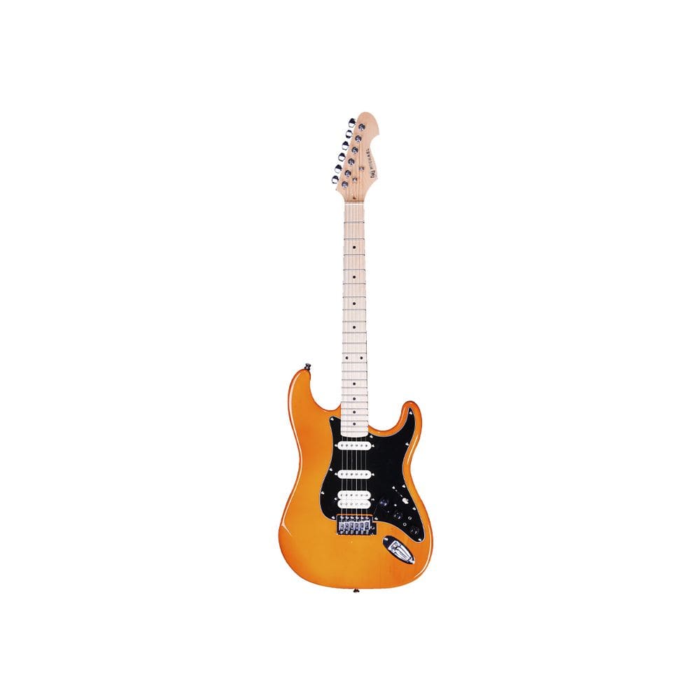 Guitarra Eletrica Strato Michael Rocker Gms250 C P2 Playback Cor Amber Orientação Da Mão Destro