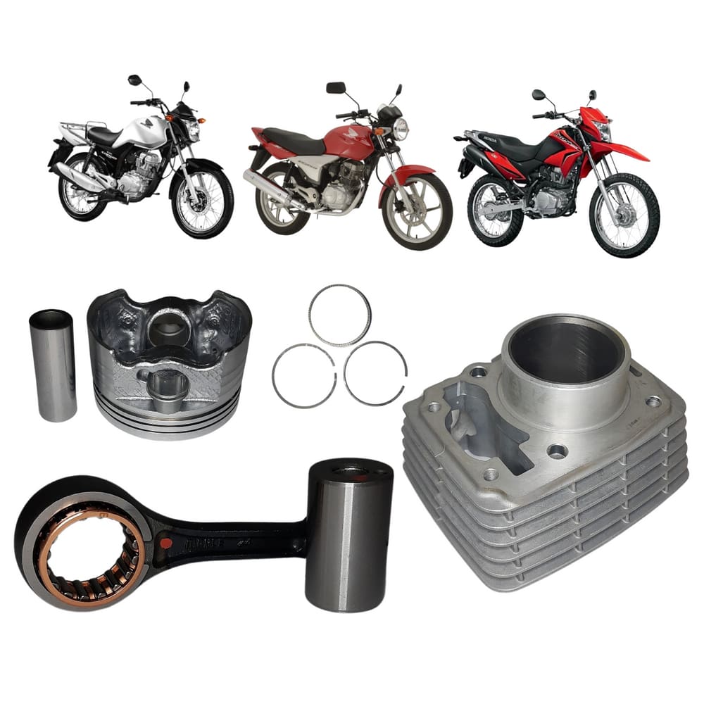 Kit Cilindro Mahle+Biela Com Rolamento Honda Cg Start 150 2015 A 2022