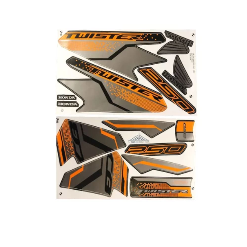 Kit Adesivo Faixas Cb Twister 250 2021 Cinza Padrão