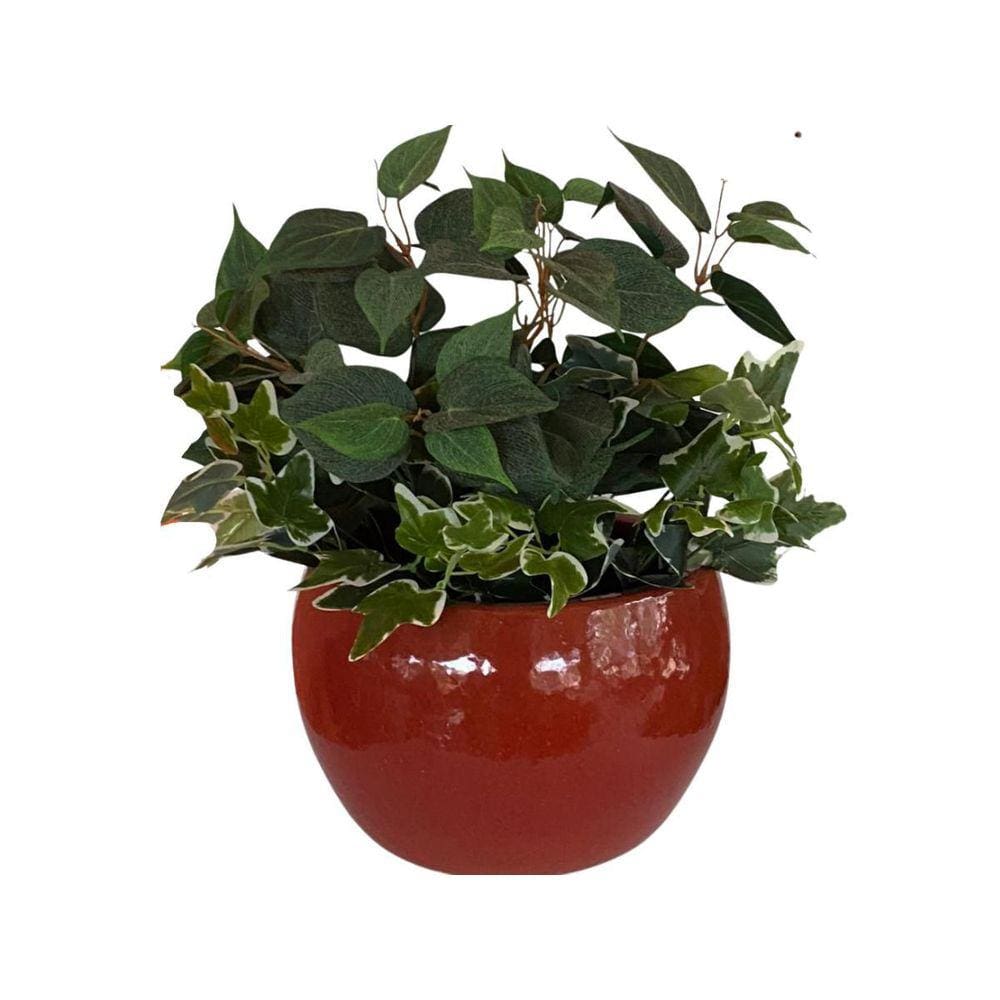 Vaso Cachepo Bola Para Plantas - Vaso Decorativo Vermelho