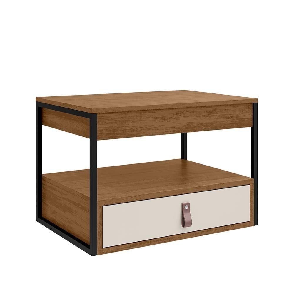 Gabinete Para Banheiro Harley Com 1 Gaveta Preto-canela-off White Preto-canela-off White