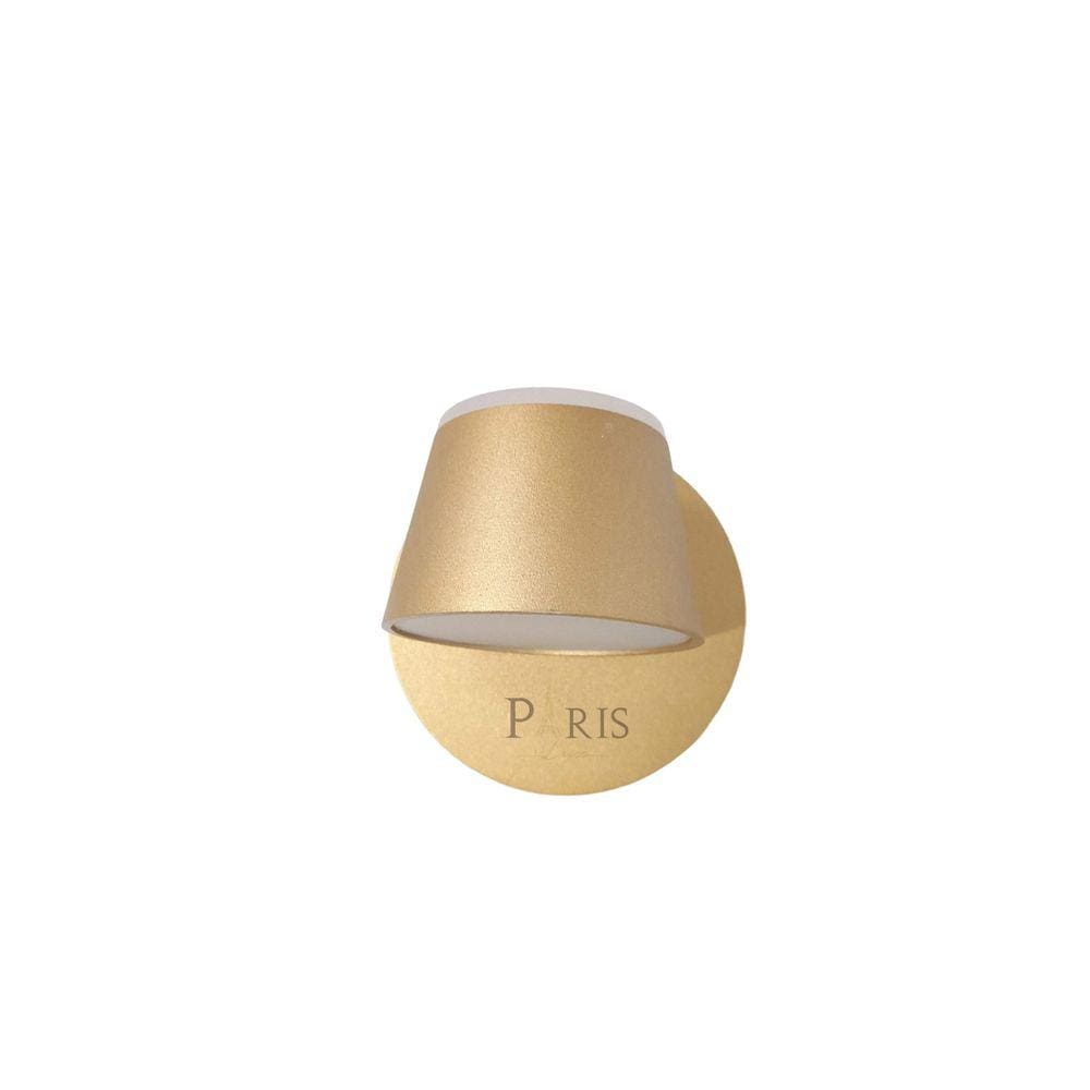 Arandela Dourada 12cm Led 8W 3200K Bivolt