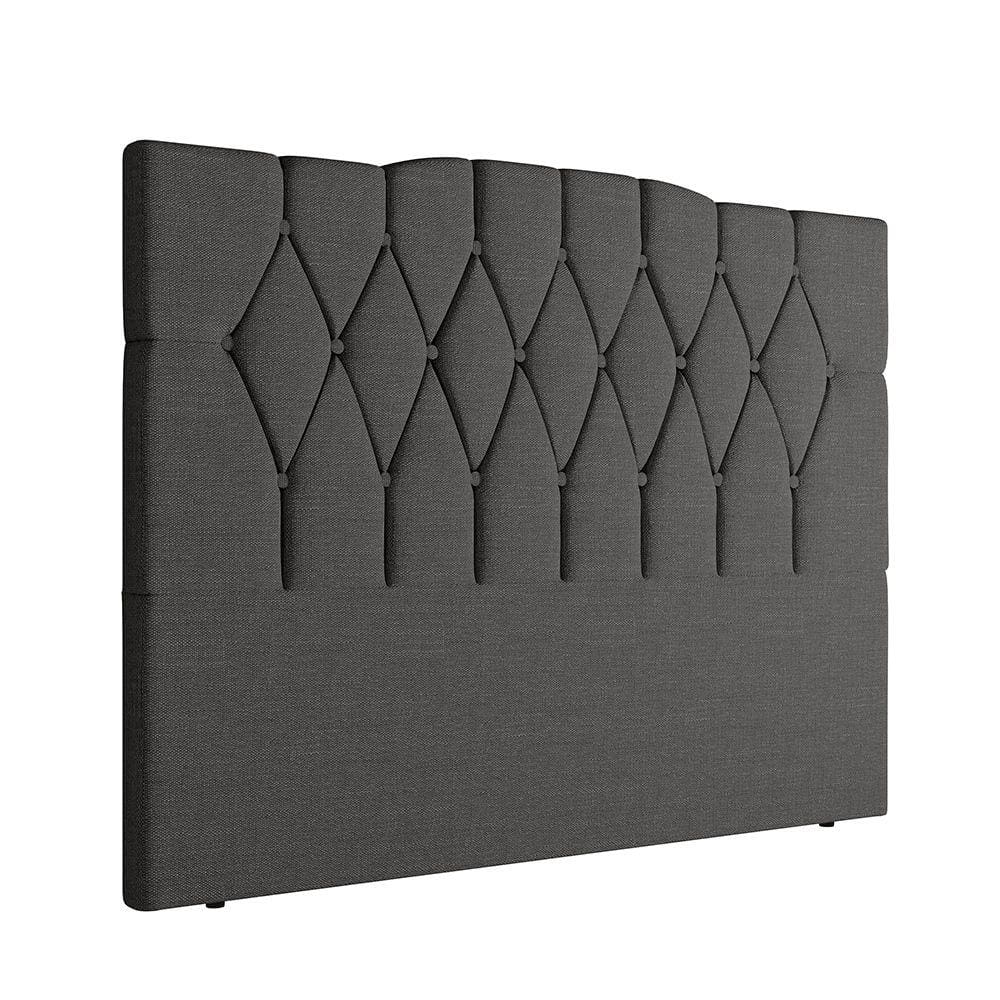 Cabeceira Para Cama Box King 193 cm Amanda Linho Cinza I02 - D`Rossi