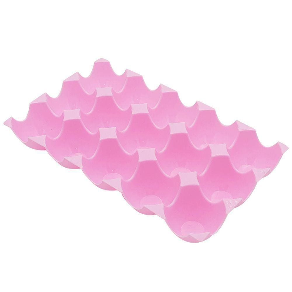 Bandeja Para 15 Ovos Plástico Rosa
