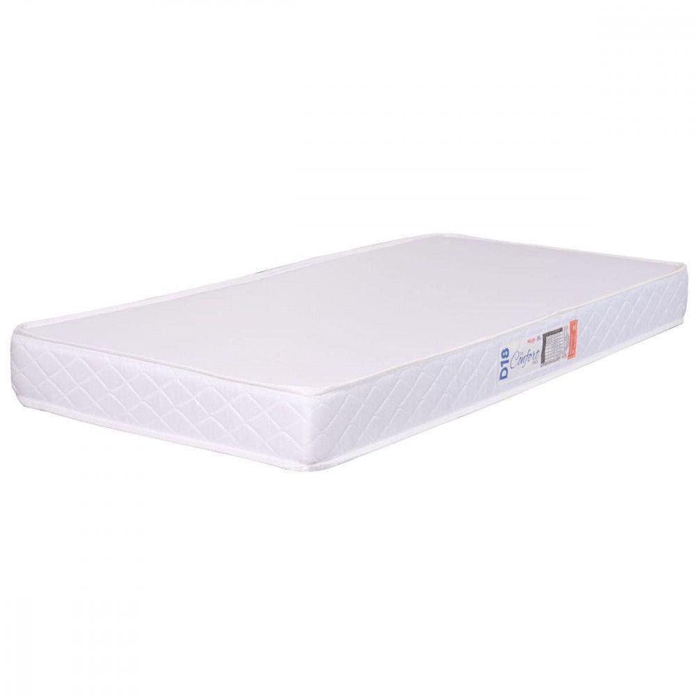 Colchão De Berço Espuma D18 Pro Confort Baby 60x130x12cm Branco